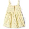 imageAmazon Essentials x Sofia Grainge Toddlers and Baby Girls Cotton Casual Fit and Flare DressLight Tan Ditsy Flower