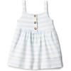 imageAmazon Essentials x Sofia Grainge Toddlers and Baby Girls Cotton Casual Fit and Flare DressPale Blue Bold Stripe