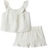 imageAmazon Essentials x Sofia Grainge Toddlers and Baby Girls Cotton Linen Sleeveless Top amp Shorts Set with RufflesLight Beige