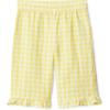 imageAmazon Essentials x Sofia Grainge Toddlers and Baby Girls Cotton Linen Wide Leg Pullon Pant with RufflesYellow Gingham