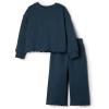 imageAmazon Essentials x Sofia Grainge Toddlers and Baby Girls French Terry Sweatshirt Pant and Top SetDark Navy