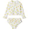 imageAmazon Essentials x Sofia Grainge Toddlers and Baby Girls TwoPiece Long Sleeve Rashguard Set MultipacksIvory Lemon