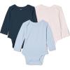 imageAmazon Essentials x Sofia Grainge Unisex Babies Cotton Long Sleeve Crew Neck BodysuitDark NavyIvoryLight Blue