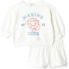 imageAmazon Essentials x Sofia Grainge Unisex Babies Toddlers and Kids Sweatshirt and Shorts French Terry Play SetIvory Marine Club