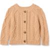 imageAmazon Essentials x Sofia Grainge Unisex Toddlers and Babies Cable Knit Fisherman Cardigan SweaterLight Camel
