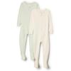 imageAmazon Essentials x Sofia Grainge Unisex Toddlers and Babies SnugFit Cotton Footed PajamasIvoryPale Green