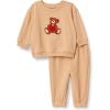 imageAmazon Essentials x Sofia Grainge Unisex Toddlers and Babies Sweatshirt amp Sweatpant SetLight Camel Big Bear Heart