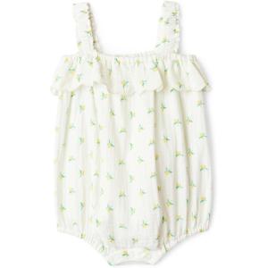 imageAmazon Essentials x Sofia Grainge Baby Girls Cotton Gauze Sleeveless RomperIvory Lemon
