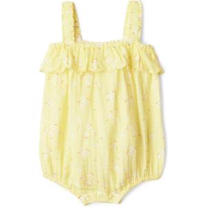 imageAmazon Essentials x Sofia Grainge Baby Girls Cotton Gauze Sleeveless RomperLight Yellow Ditsy Floral