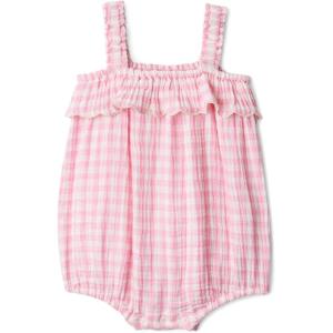 imageAmazon Essentials x Sofia Grainge Baby Girls Cotton Gauze Sleeveless RomperPink Gingham