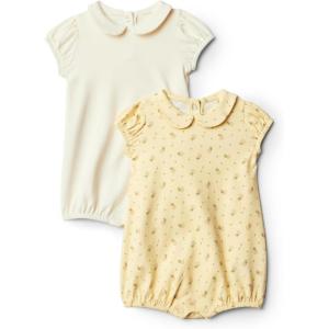 imageAmazon Essentials x Sofia Grainge Baby Girls Cotton Short Sleeve Romper with Peter Pan CollarDitsy FlowerIvory