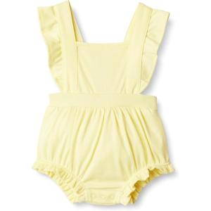 imageAmazon Essentials x Sofia Grainge Baby Girls Cotton Sleeveless Romper with RufflesLight Yellow