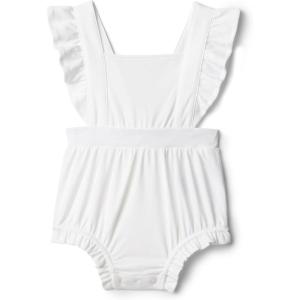 imageAmazon Essentials x Sofia Grainge Baby Girls Cotton Sleeveless Romper with RufflesWhite