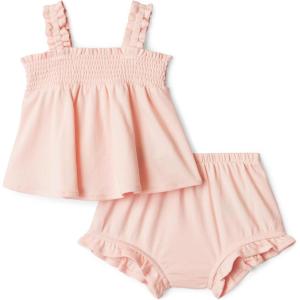 imageAmazon Essentials x Sofia Grainge Baby Girls Cotton Sleeveless Shirt and Shorts Play SetLight Pink