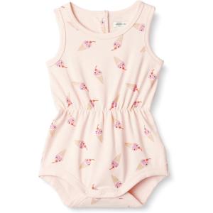 imageAmazon Essentials x Sofia Grainge Baby Girls Lightweight French Terry Sleeveless Shorts RomperLight Pink Ice Cream