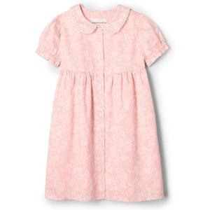 imageAmazon Essentials x Sofia Grainge Toddler and Baby Girls Cotton Sateen Dress with CollarPink Ivory Delicate Floral