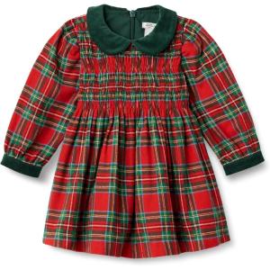 imageAmazon Essentials x Sofia Grainge Toddler and Baby Girls Long Sleeve Flannel DressCherry Red Festive Plaid