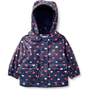 imageAmazon Essentials x Sofia Grainge Toddler and Baby Girls WaterRepellent Rain JacketNavy Hearts