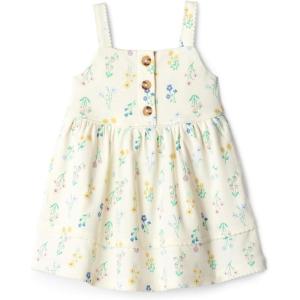 imageAmazon Essentials x Sofia Grainge Toddlers and Baby Girls Cotton Casual Fit and Flare DressIvory Bouquet