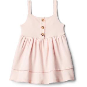 imageAmazon Essentials x Sofia Grainge Toddlers and Baby Girls Cotton Casual Fit and Flare DressLight Pink