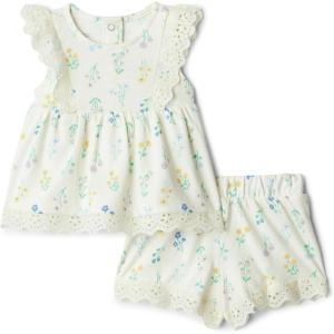 imageAmazon Essentials x Sofia Grainge Toddlers and Baby Girls Cotton Eyelet Top amp Shorts Play Set MultipacksIvory Bouquet