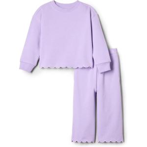 imageAmazon Essentials x Sofia Grainge Toddlers and Baby Girls French Terry Sweatshirt Pant and Top SetLilac