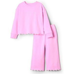 imageAmazon Essentials x Sofia Grainge Toddlers and Baby Girls French Terry Sweatshirt Pant and Top SetPink