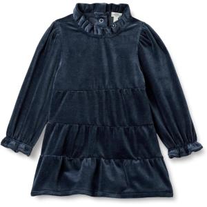 imageAmazon Essentials x Sofia Grainge Toddlers and Baby Girls Long Sleeve Velour Corduroy DressNavy
