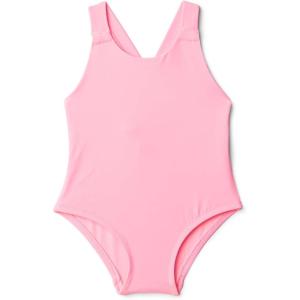 imageAmazon Essentials x Sofia Grainge Toddlers and Baby Girls OnePiece Swimsuit with Crisscross Straps Ruffle DetailBright Pink