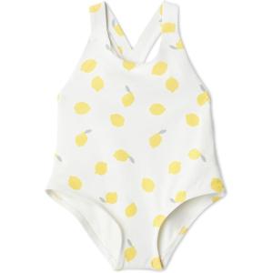 imageAmazon Essentials x Sofia Grainge Toddlers and Baby Girls OnePiece Swimsuit with Crisscross Straps Ruffle DetailIvory Lemon