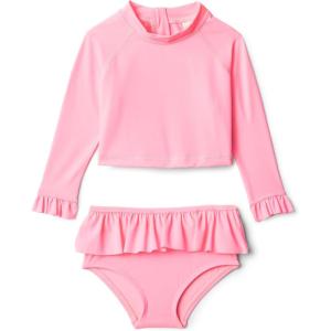 imageAmazon Essentials x Sofia Grainge Toddlers and Baby Girls TwoPiece Long Sleeve Rashguard Set MultipacksCandy Pink