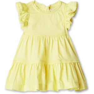 imageAmazon Essentials x Sofia Grainge Toddlers and Baby Girls Woven Cotton Sateen Fit amp Flare Casual DressLight Yellow