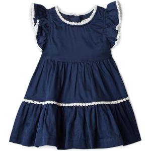 imageAmazon Essentials x Sofia Grainge Toddlers and Baby Girls Woven Cotton Sateen Fit amp Flare Casual DressNavy