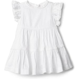 imageAmazon Essentials x Sofia Grainge Toddlers and Baby Girls Woven Cotton Sateen Fit amp Flare Casual DressWhite