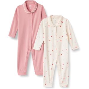 imageAmazon Essentials x Sofia Grainge Unisex Babies Cotton Footless Sleepsuit Pack of 2BlushMulti Hearts