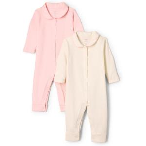 imageAmazon Essentials x Sofia Grainge Unisex Babies Cotton Footless Sleepsuit Pack of 2IvoryPink