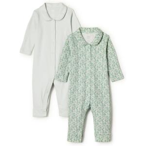 imageAmazon Essentials x Sofia Grainge Unisex Babies Cotton Footless Sleepsuit Pack of 2Pale GreenPosey Floral