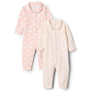 imageAmazon Essentials x Sofia Grainge Unisex Babies Cotton Footless Sleepsuit Pack of 2Pink Bunny Bear
