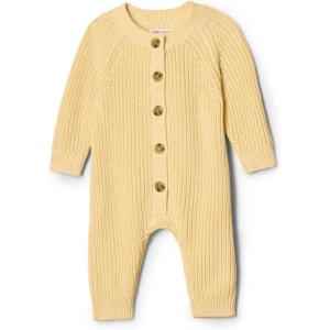 imageAmazon Essentials x Sofia Grainge Unisex Babies Cotton Knit PlaysuitButter Yellow
