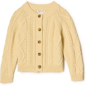imageAmazon Essentials x Sofia Grainge Unisex Toddlers and Babies Cable Knit Fisherman Cardigan SweaterButter Yellow
