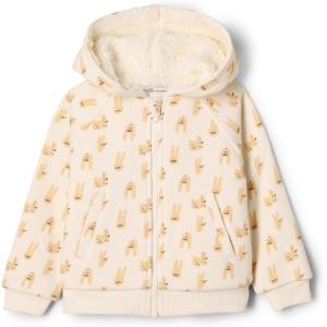 imageAmazon Essentials x Sofia Grainge Unisex Toddlers and Babies French Terry Zip Hoodie SweatshirtIvory Taupe Rabbits