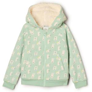imageAmazon Essentials x Sofia Grainge Unisex Toddlers and Babies French Terry Zip Hoodie SweatshirtPale Green Rabbits