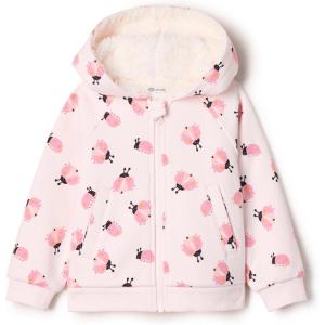 imageAmazon Essentials x Sofia Grainge Unisex Toddlers and Babies French Terry Zip Hoodie SweatshirtPale Pink Small Ladybugs