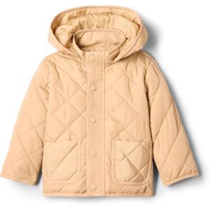 imageAmazon Essentials x Sofia Grainge Unisex Toddlers and Babies Hooded Insulated Midweight Field JacketTan