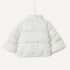 imageAmazon Essentials x Sofia Grainge Toddler and Baby Girls Taffeta Puffer JacketIvory Blue Outlined Blooms