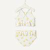 imageAmazon Essentials x Sofia Grainge Toddlers and Baby Girls TwoPiece Swimsuit with Crisscross StrapsIvory Lemon
