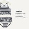 imageAmazon Essentials x Sofia Grainge Toddlers and Baby Girls TwoPiece Swimsuit with Crisscross StrapsIvory Navy Even Stripe