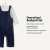 imageAmazon Essentials x Sofia Grainge Unisex Babies Velour Overall and Long Sleeve Bodysuit SetNavySheep