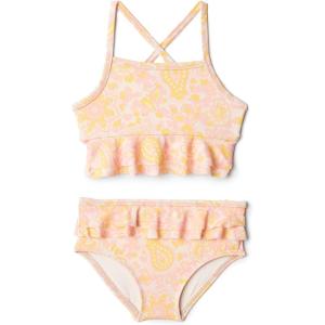 imageAmazon Essentials x Sofia Grainge Toddlers and Baby Girls TwoPiece Swimsuit with Crisscross StrapsShell Pink Ornate Paisley