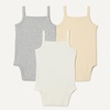 image:imageAmazon Essentials Baby Girls Cotton Sleeveless Bodysuits Baby Clothes Pack of 3Neutrals